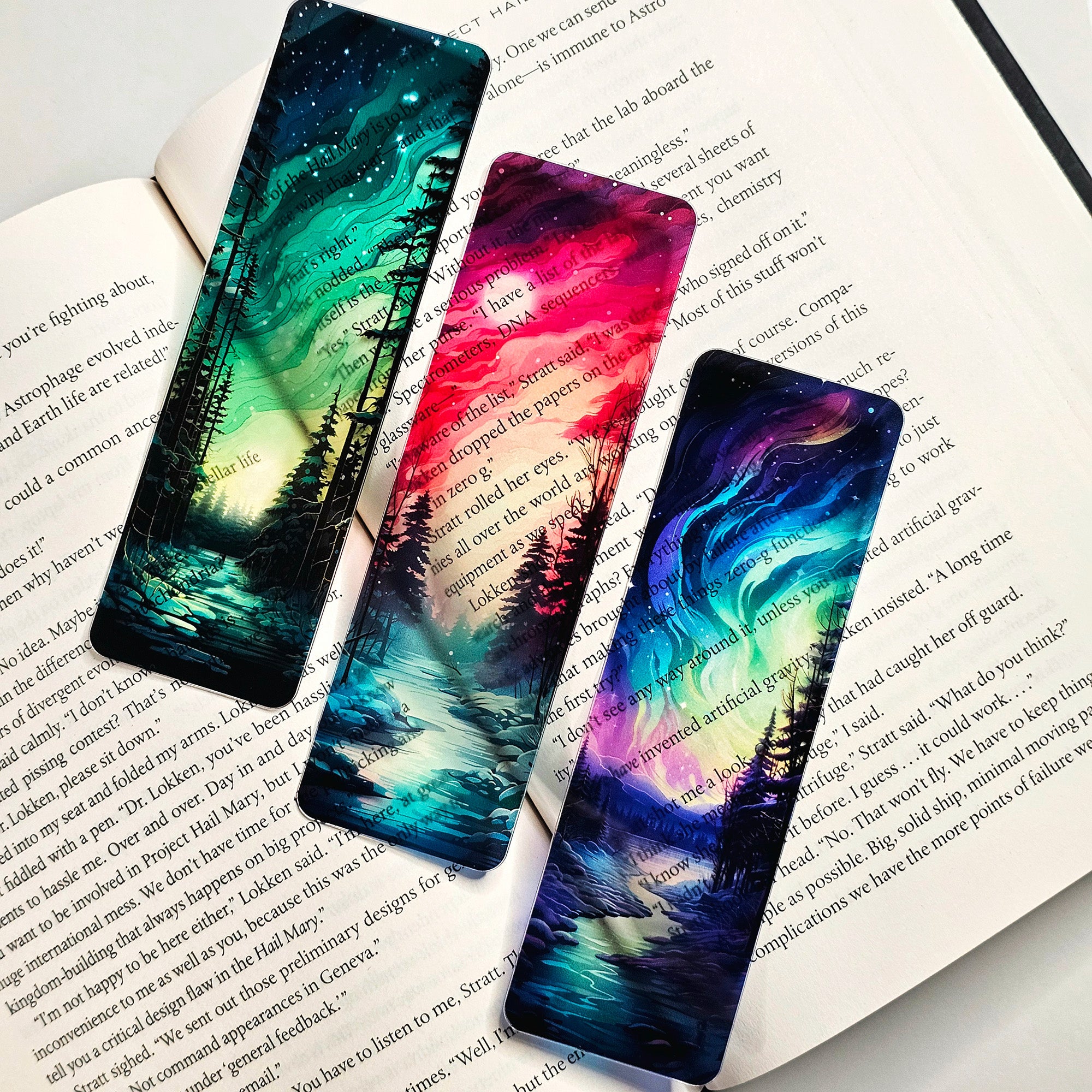 Winter Aurora Translucent Bookmark
