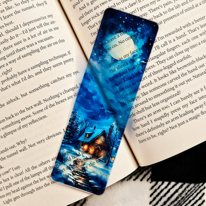Winter Cabin Translucent Bookmark