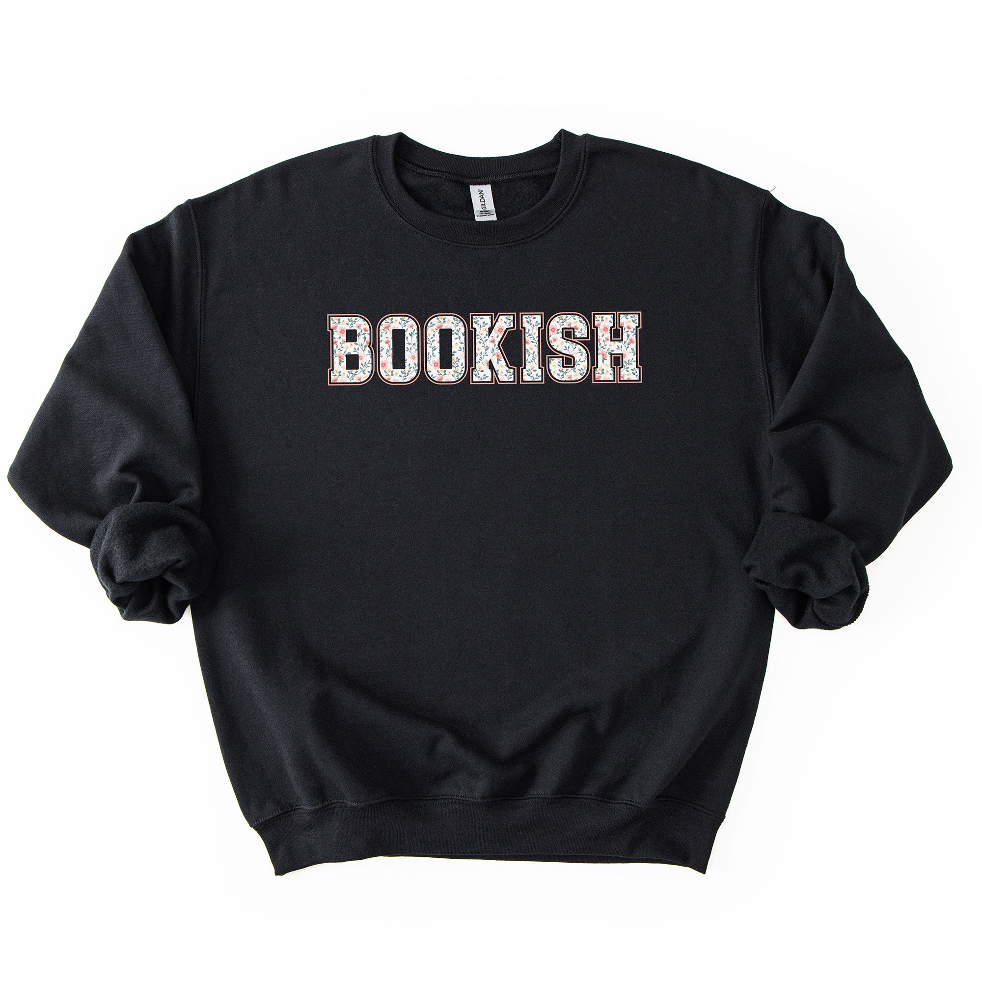Bookish Floral - Crew Neck Sweatshirt