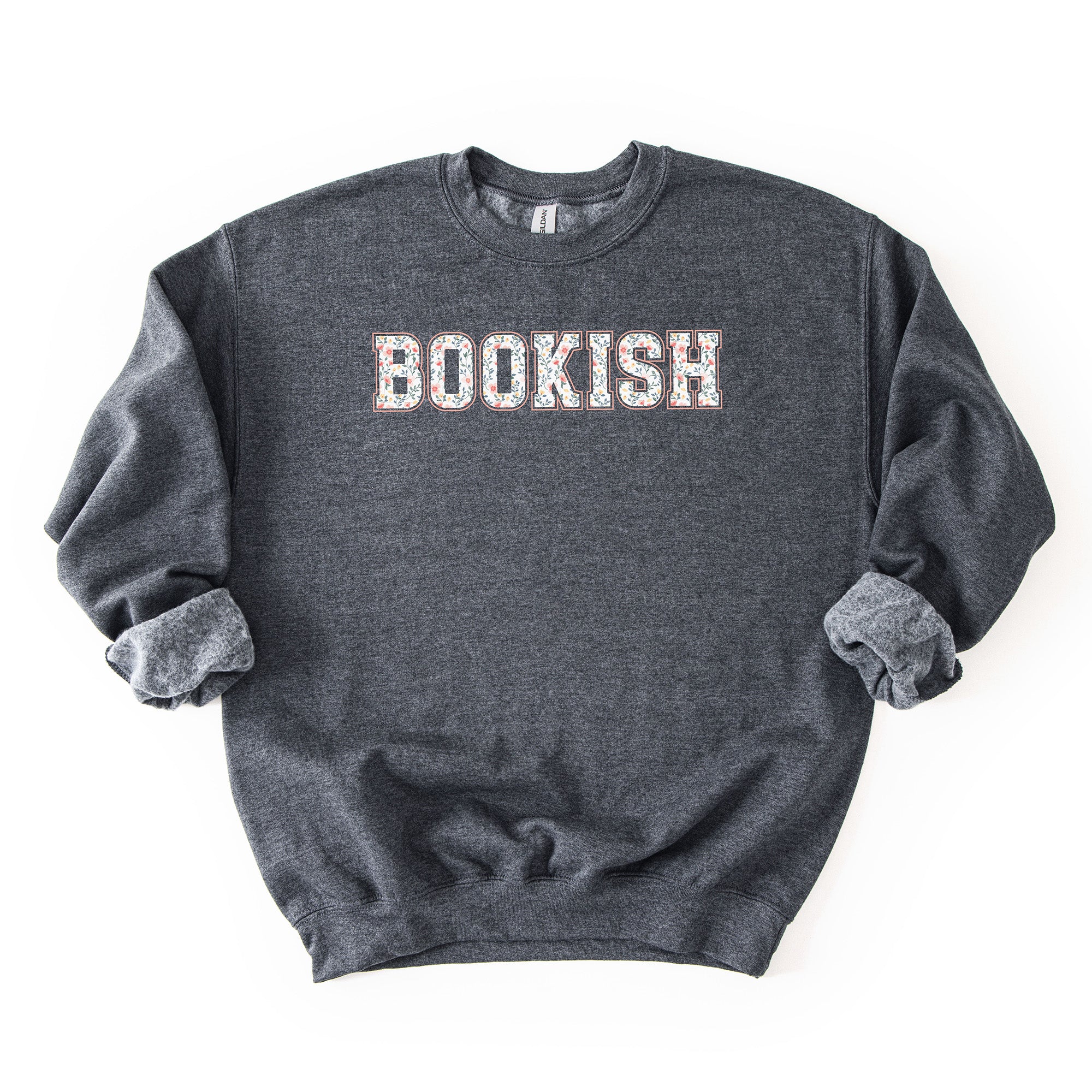 Bookish Floral - Crew Neck Sweatshirt