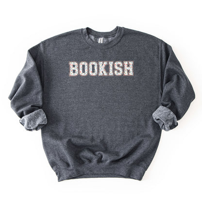 Bookish Floral - Crew Neck Sweatshirt