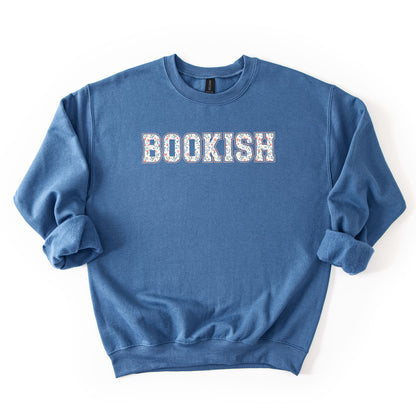 Bookish Floral - Crew Neck Sweatshirt