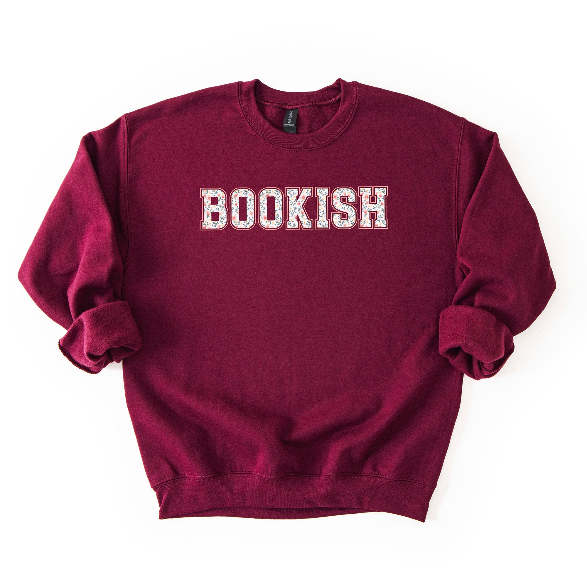 Bookish Floral - Crew Neck Sweatshirt