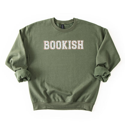 Bookish Floral - Crew Neck Sweatshirt