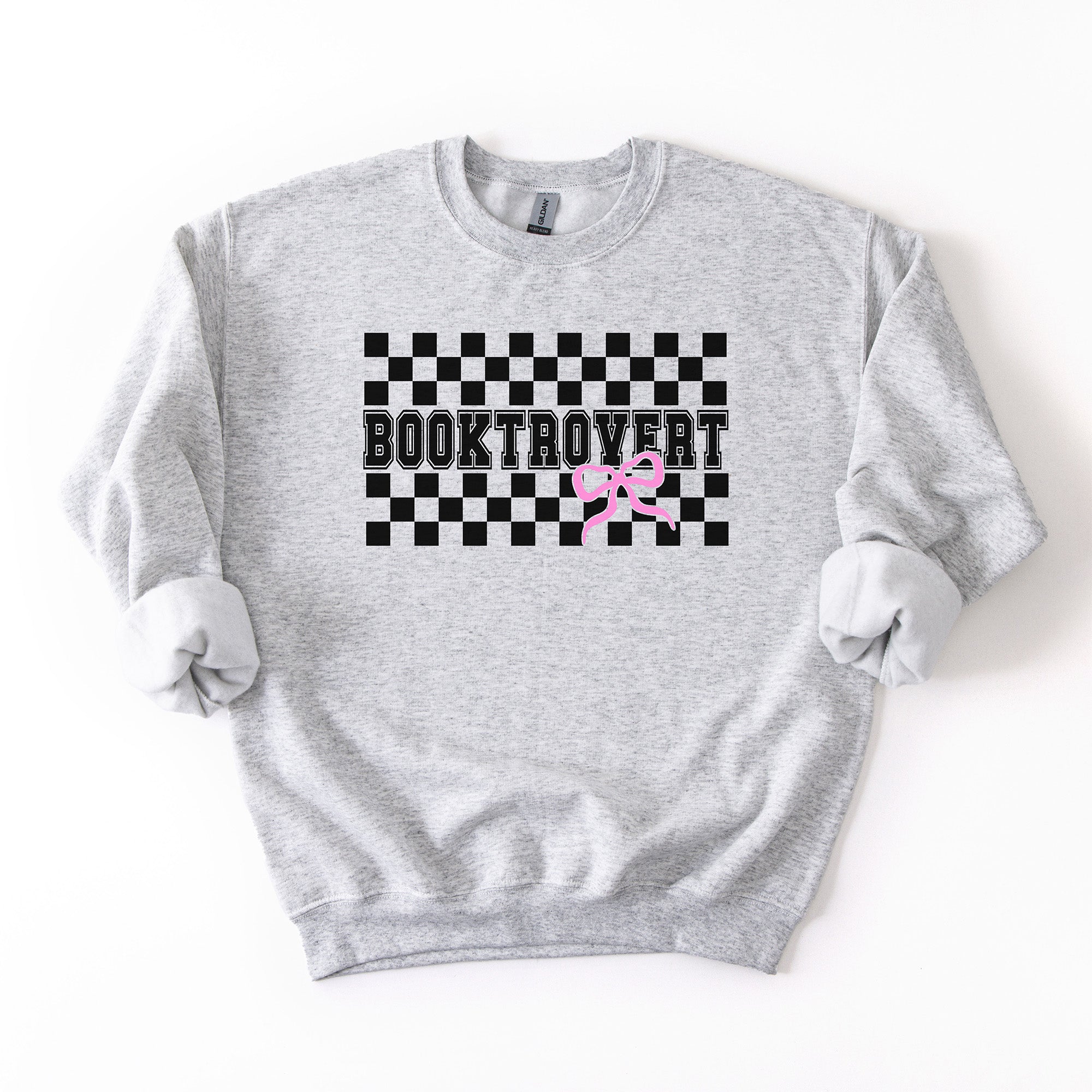 Booktrovert Bow - Crew Neck Sweatshirt