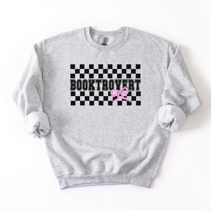 Booktrovert Bow - Crew Neck Sweatshirt