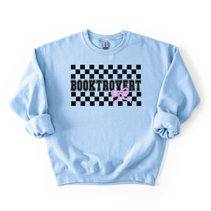 Booktrovert Bow - Crew Neck Sweatshirt
