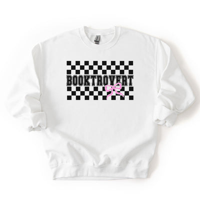 Booktrovert Bow - Crew Neck Sweatshirt