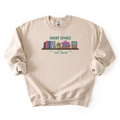 Snort Spines Not Lines - Crew Neck Sweatshirt